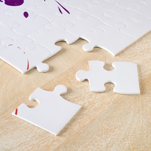 Abstracte exotische Spletters voor het verven van  Legpuzzel (Zijkant)