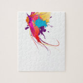 Abstracte exotische Spletters voor het verven van  Legpuzzel (Verticaal)