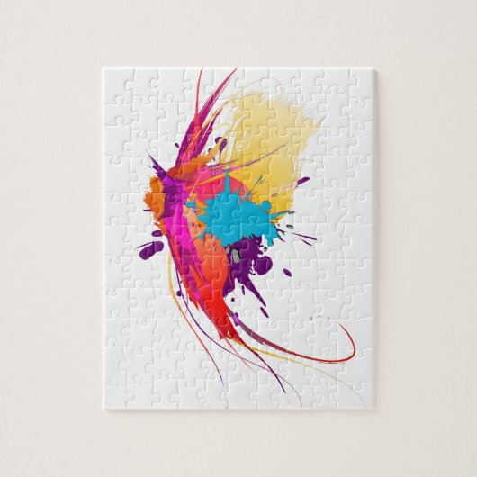 Abstracte exotische Spletters voor het verven van Legpuzzel (Verticaal)