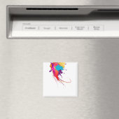 Abstracte exotische Spletters voor het verven van  Magneet (Insitu (Vaatwasser))