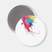 Abstracte exotische Spletters voor het verven van  Magneet (Voorkant / Achterkant)