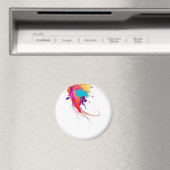 Abstracte exotische Spletters voor het verven van  Magneet (Insitu (Vaatwasser))