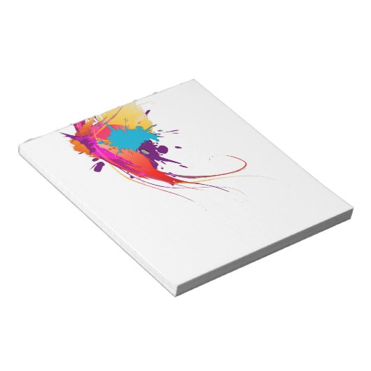 Abstracte exotische Spletters voor het verven van  Notitieblok (Schuin)