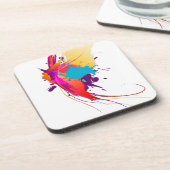 Abstracte exotische Spletters voor het verven van  Onderzetter (Linkerzijde)