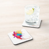 Abstracte exotische Spletters voor het verven van  Onderzetter (Rechterzijde)