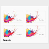 Abstracte exotische Spletters voor het verven van  Rechthoekige Sticker (Vel)