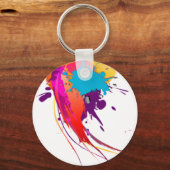 Abstracte exotische Spletters voor het verven van  Sleutelhanger (Voorkant)