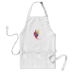 Abstracte exotische Spletters voor het verven van  Standaard Schort