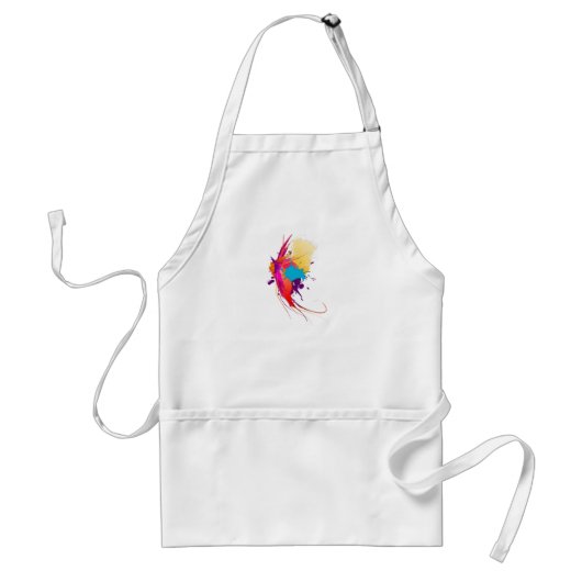 Abstracte exotische Spletters voor het verven van Standaard Schort (Voorkant)