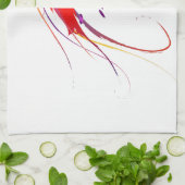 Abstracte exotische Spletters voor het verven van  Theedoek (Gevouwen)