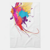 Abstracte exotische Spletters voor het verven van  Theedoek (Verticaal)