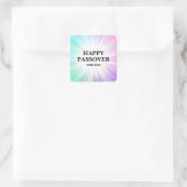 Abstracte explosie Hebreeuwse Happy Pesach Sticker (Tas)