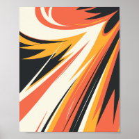 Abstracte explosie in warme tinten