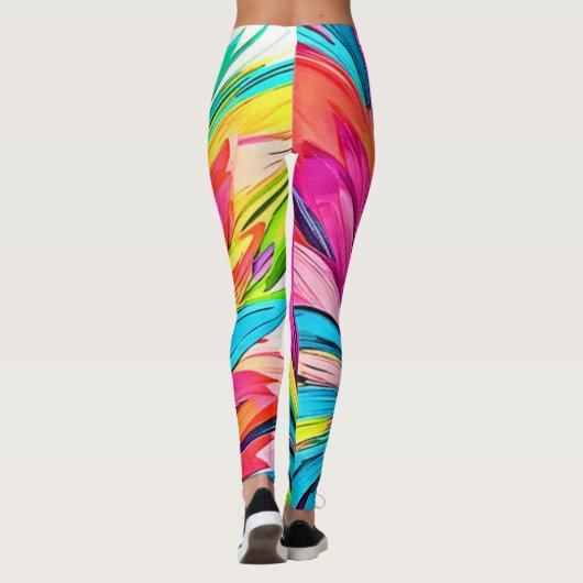 Abstracte explosie leggings (Achterkant)