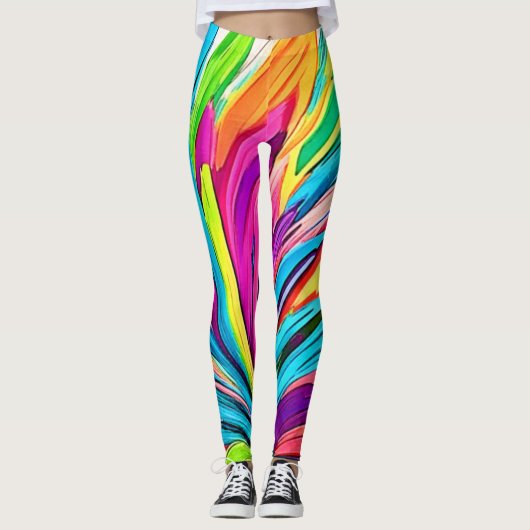 Abstracte explosie leggings (Voorkant)