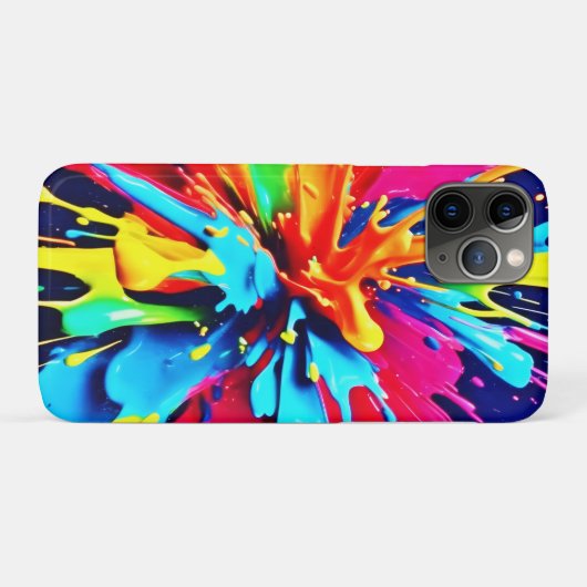 Abstracte explosie van kleur en verf Case-Mate iPhone case (Achterkant (horizontaal))
