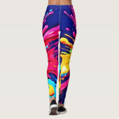 Abstracte explosie van kleur en verf leggings (Achterkant)