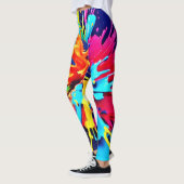 Abstracte explosie van kleur en verf leggings (Links)