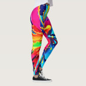 Abstracte explosie van kleur en verf leggings (Rechts)