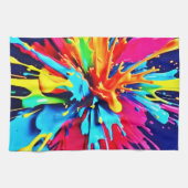 Abstracte explosie van kleur en verf theedoek (Horizontaal)
