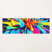 Abstracte explosie van kleur en verf yogamat (Achterkant (horizontaal))