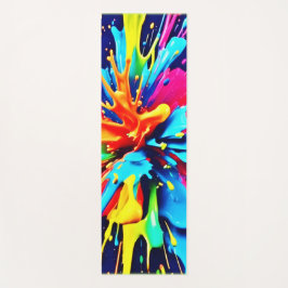 Abstracte explosie van kleur en verf yogamat