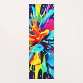 Abstracte explosie van kleur en verf yogamat (Achterkant)