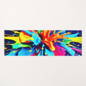 Abstracte explosie van kleur en verf yogamat (Voorkant (horizontaal))