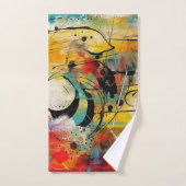 Abstracte explosie van levendige kleuren en dynami bad handdoek (Handdoek)
