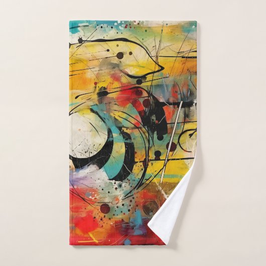 Abstracte explosie van levendige kleuren en dynami bad handdoek (Handdoek)