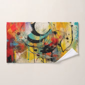 Abstracte explosie van levendige kleuren en dynami bad handdoek (Handdoek)