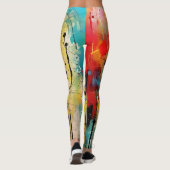 Abstracte explosie van levendige kleuren en dynami leggings (Achterkant)