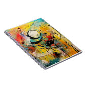 Abstracte explosie van levendige kleuren en dynami notitieboek (Rechterzijde)