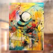Abstracte explosie van levendige kleuren en dynami raamsticker (Vel 2)
