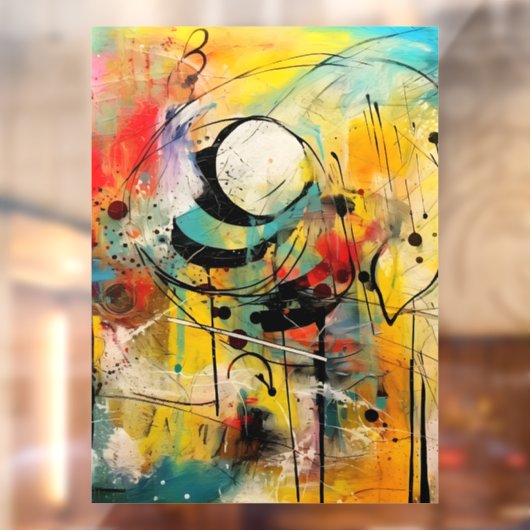Abstracte explosie van levendige kleuren en dynami raamsticker (Vel 2)