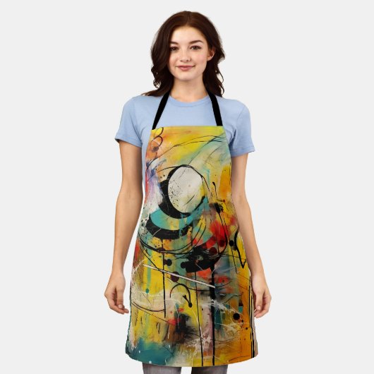 Abstracte explosie van levendige kleuren en dynami schort (Gedragen)