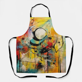 Abstracte explosie van levendige kleuren en dynami schort