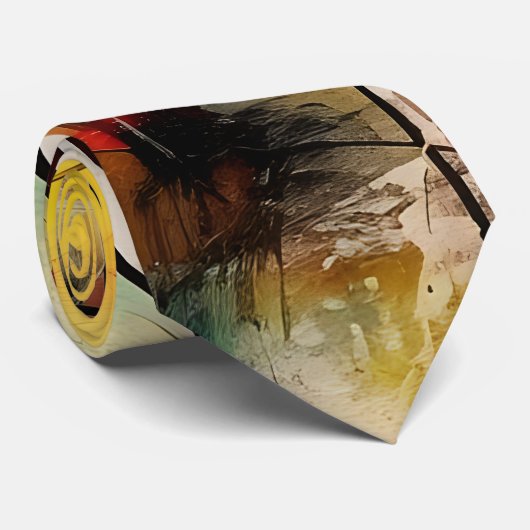 Abstracte explosie van levendige kleuren en dynami stropdas (Opgerold)