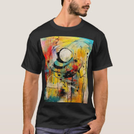 Abstracte explosie van levendige kleuren en dynami t-shirt