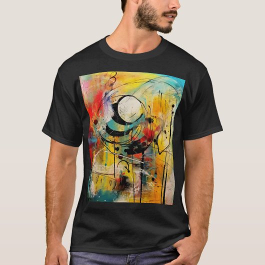 Abstracte explosie van levendige kleuren en dynami t-shirt (Voorkant)