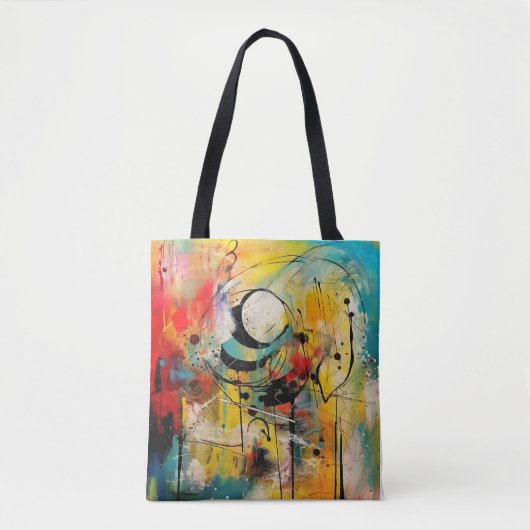 Abstracte explosie van levendige kleuren en dynami tote bag (Voorkant)