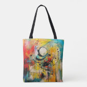 Abstracte explosie van levendige kleuren en dynami tote bag (Achterkant)