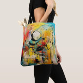 Abstracte explosie van levendige kleuren en dynami tote bag (Dichtbij)