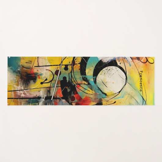 Abstracte explosie van levendige kleuren en dynami yogamat (Voorkant (horizontaal))