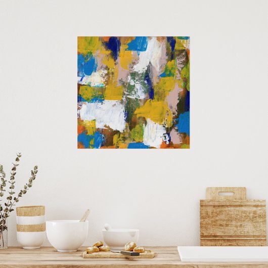 Abstracte expressie #11 door Michael Moffa Poster (Keuken)