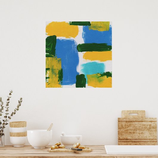 Abstracte expressie #3 door Michael Moffa Poster (Keuken)