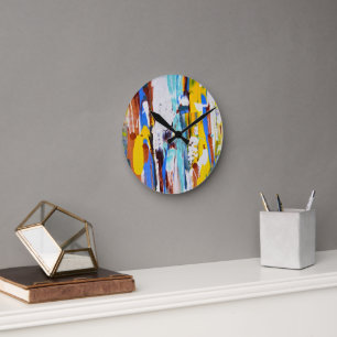 Abstracte expressie geïnspireerd door de 20e eeuw ronde klok