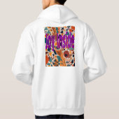 Abstracte Expressie Herfsttinten Trui Hoodie (Achterkant)