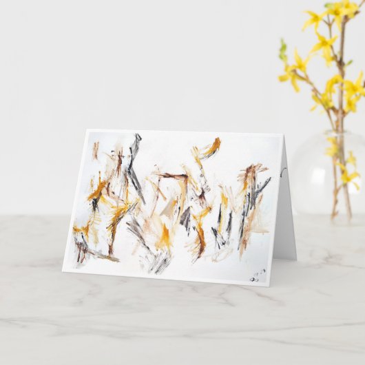 Abstracte expressie "Kind Reminders" kaart (Gele Bloem)