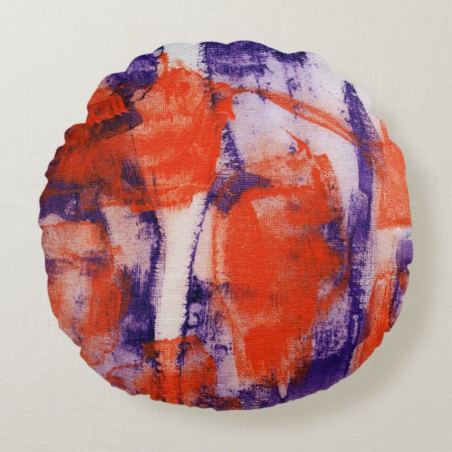 Abstracte expressie nr. 11 van Michael Moffa Rond Kussen (Voorkant)